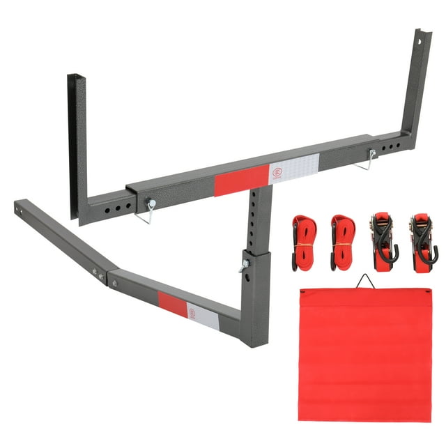 TUFFIOM 2in1 Pickup Truck Bed Hitch Extender with Straps & Flag for 2