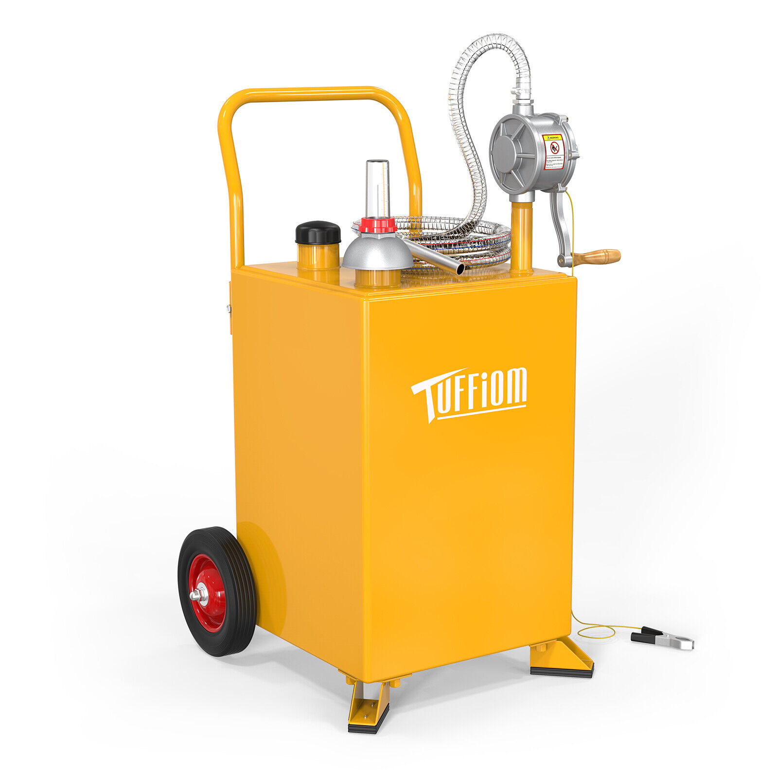 TUFFIOM 20 Gallon Gas Caddy with Wheels, Gasoline Diesel Fuel Transfer