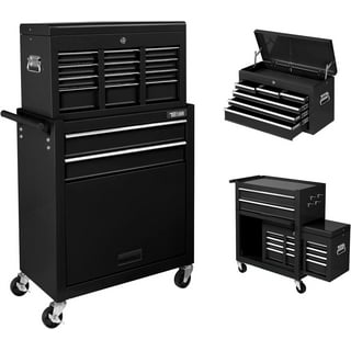 Seizeen 2-IN-1 Tool Chest & Cabinet, Large Capacity 8-Drawer Rolling Tool  Box Organizer with Wheels Lockable, Black