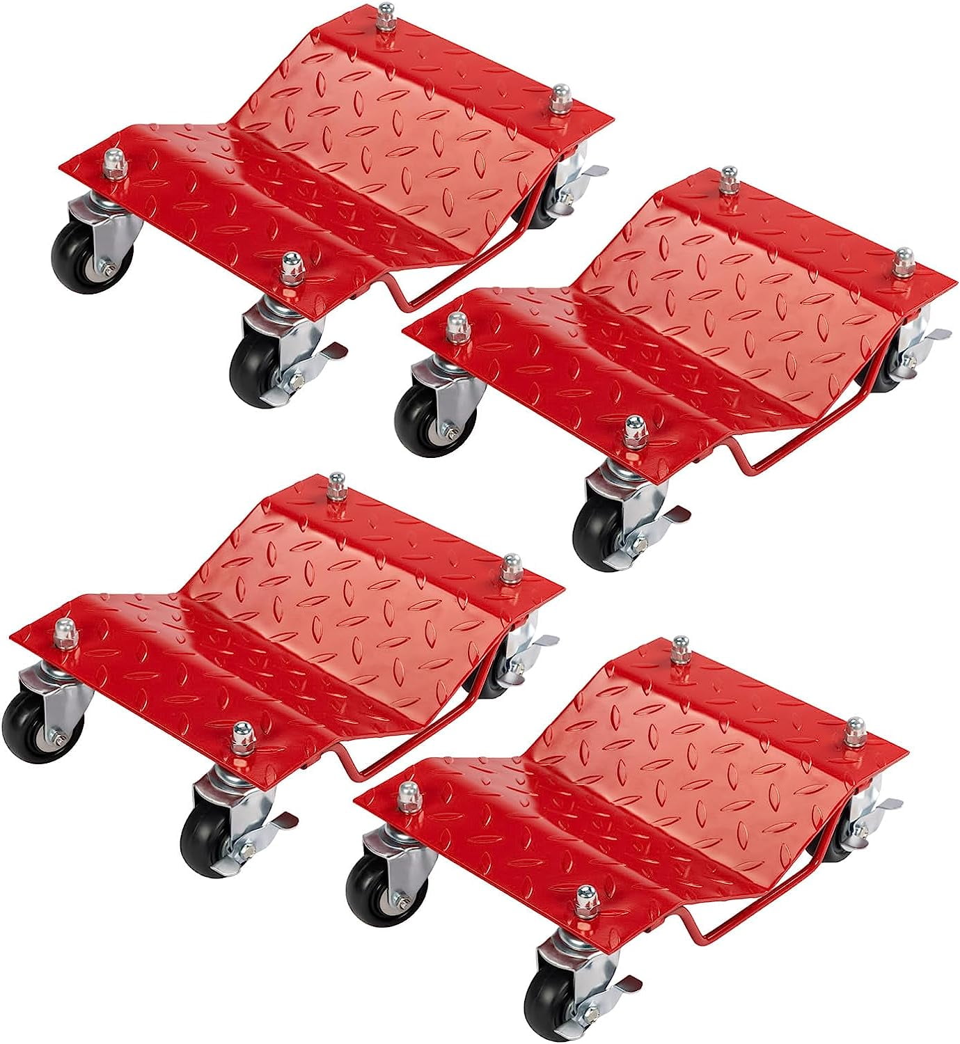 TUFFIOM Car Dolly Set of 4, 6000LBS Capacity Wheel Dolly, Heavy Duty