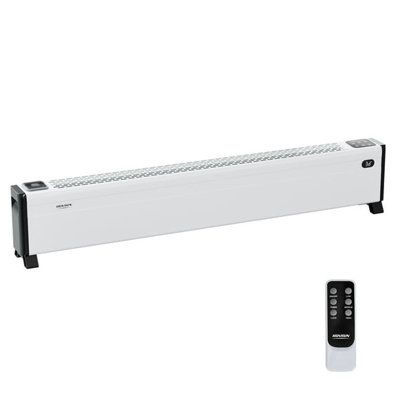 TUFFIOM Electric Baseboard Heater with Remote Control, Space Heater with Humidification function, Child Lock, Overheat & Tip-Over Protection for Indoor Use, for Indoor Home Bedroom Office, 1500W