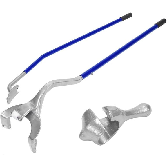 TUFFIOM Tire Mount Demount Tool Kit Steel Manual Tire Changer w/Bead Keeper, Tubeless Truck Bead Breaker, 17.5''-24'', Assembly Tool Equipped, Blue