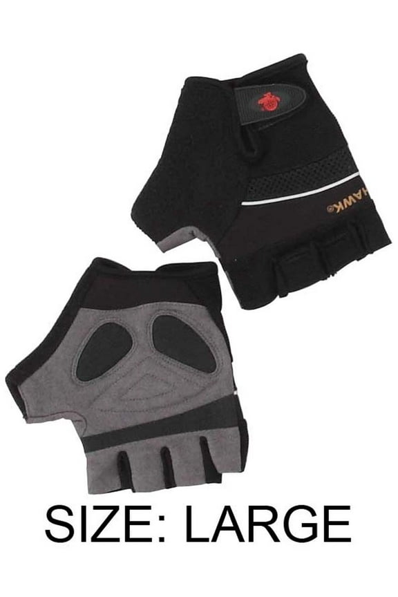 Men's Fingerless Gloves | Synthetic Gray Suede Palms | Breathable Mesh Back | Durable & Adjustable | Size: Large ( L )
