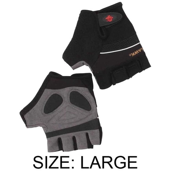 TUFFSTUFF Men's Fingerless Gloves | Synthetic Gray Suede Palms | Breathable Mesh Back | Durable & Adjustable | Size: Large ( L )