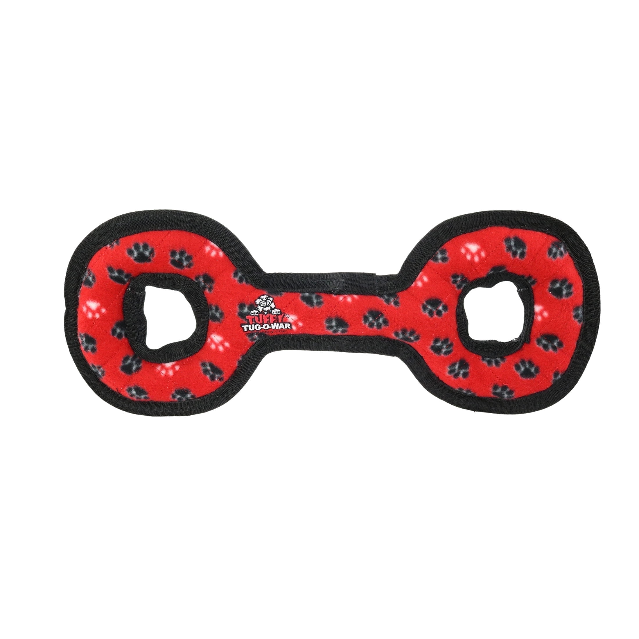 TUFFY® Medium Tug-O-War Red Paw, Durable Plush Squeaky Dog Toy