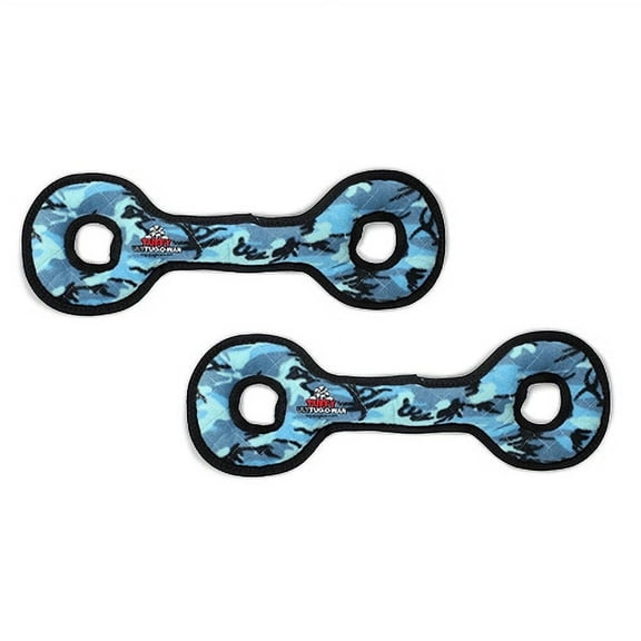 TUFFY® Ultimate Tug-O-War Camo Blue, 2-Pack, Durable Plush Squeaky Dog Toys