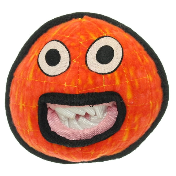 Tuffy Alien Ball Red Durable Squeaky Plush Dog Toy