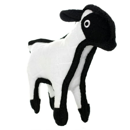 Tuffy Jr Barnyard Sheep Durable Plush Squeaky Dog Toy