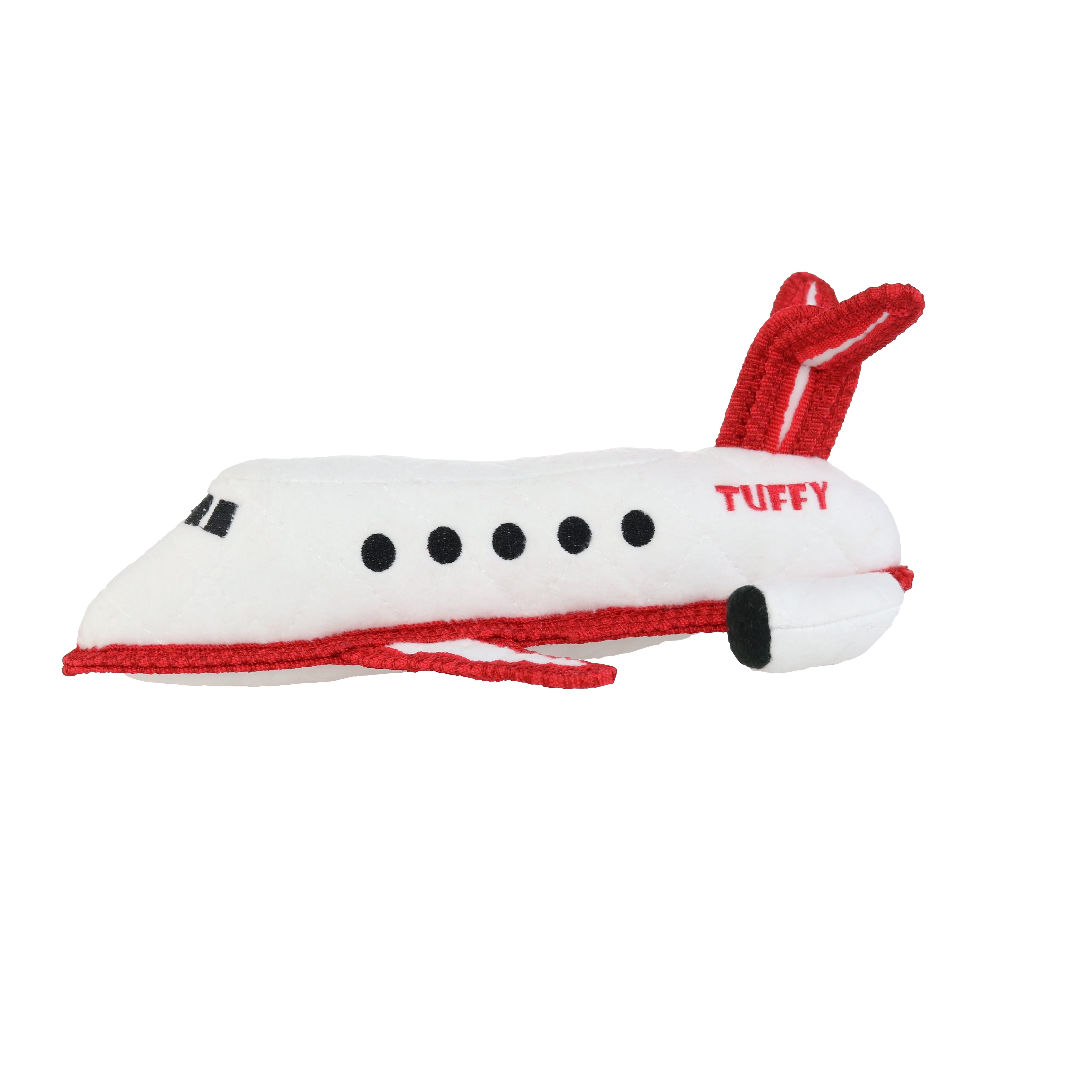 Tuffy Transportation Airplane Durable Plush Squeaky Dog Toy, 2 Pack