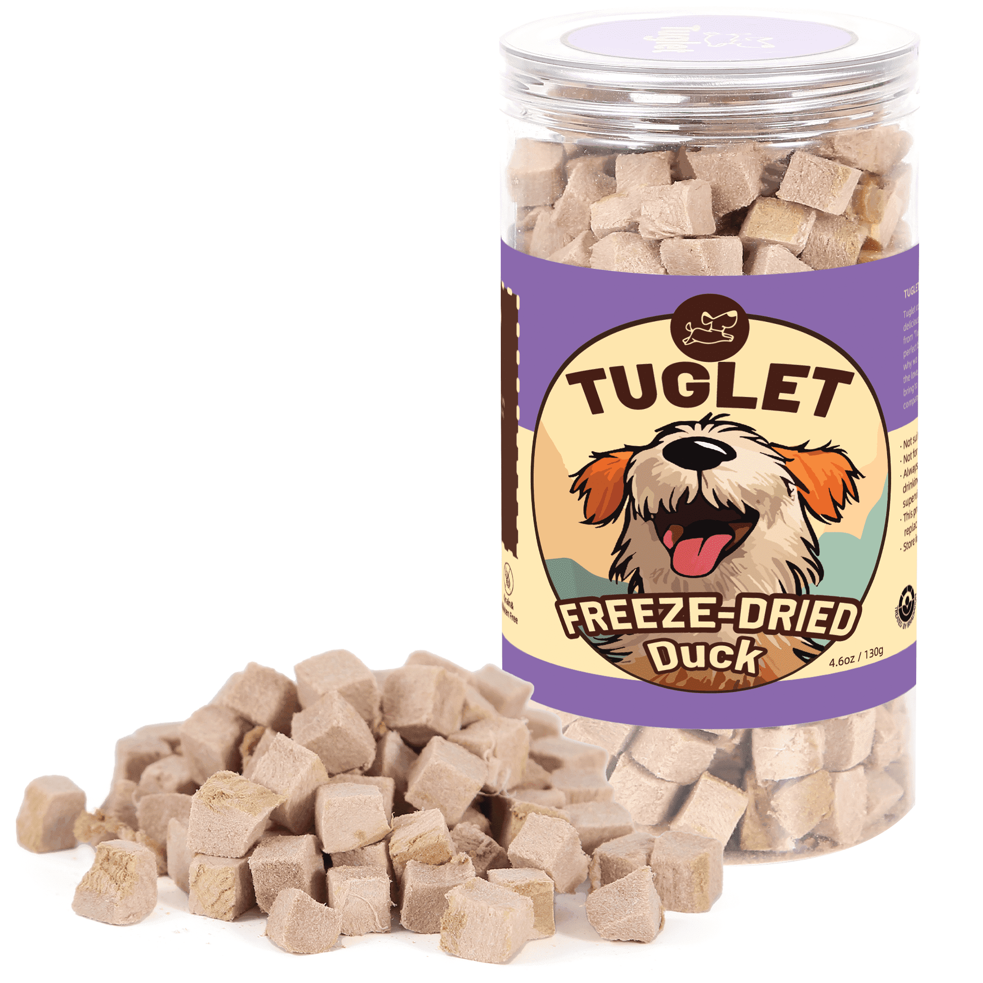 TUGLET Freeze Dried Duck Dog Treats, Healthy Raw Single Ingredient Duck ...