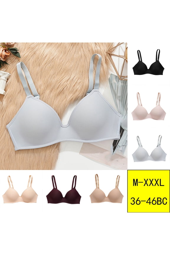 Wireless Bras for Women Plus Size Yellow Nylon Lightweight Brasieres for Womens,Size 36C