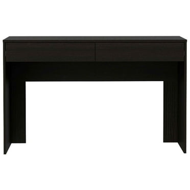 TUHOME Acre Computer Desk Two Drawers Engineered Wood Desks in  Black