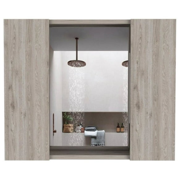 TUHOME Artemisa Medicine Cabinet  Engineered Wood Medicine Cabinets in  Gray