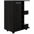 thumbnail image 1 of TUHOME Bar Cart Engineered Wood Bar Carts in  Black, 1 of 8