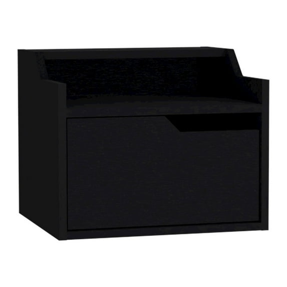 Tuhome Busan Floating Nightstand Black MDF