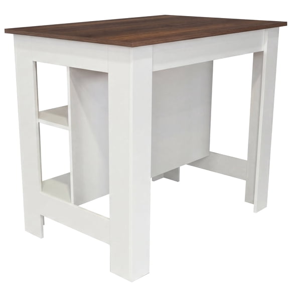 TUHOME Cala 40" Small Kitchen Island with Storage and Antimicrobial Tabletop