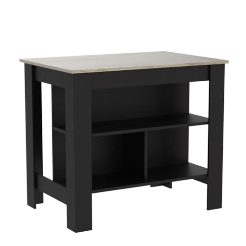 TUHOME Cala Kitchen Island Engineered Wood Kitchen Islands in Multi