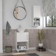 thumbnail image 1 of Cleveland 2 Piece Bathroom Set, Gouda 18" Bathroom Vanity + Mila Medicine Cabinet, White, 1 of 4