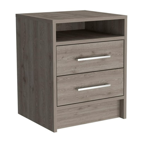 TUHOME Eter Nightstand  Engineered Wood Nightstands in  Gray