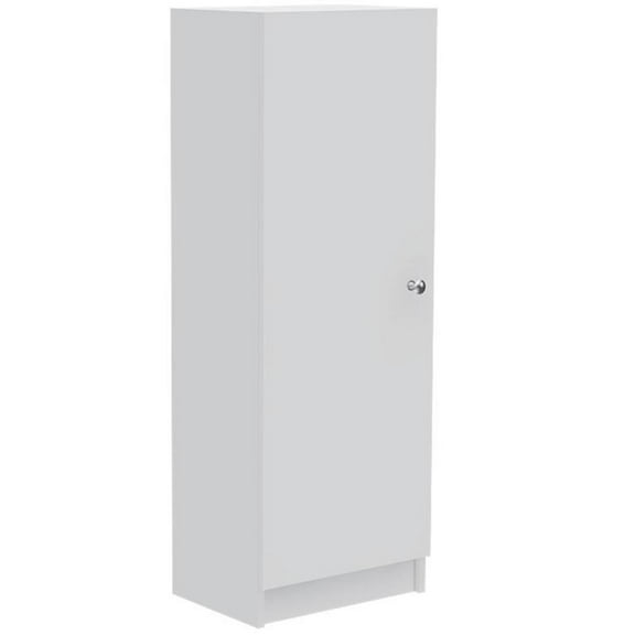 TUHOME Furniture Belleria 47" High Wood Pantry Cabinet in White