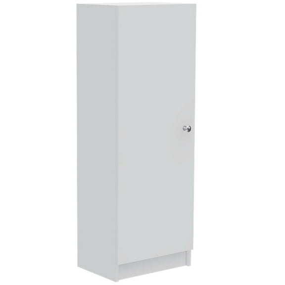 TUHOME Furniture Belleria 47" High Wood Pantry Cabinet in White