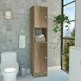 thumbnail image 1 of Ibis Linen Cabinet, Double Doors, Four Interior Shelves, Two Cabinets Light Oak, 1 of 13