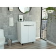 thumbnail image 1 of Khari 24" Floor Cabinet, Double Door, Two Shelves White, 1 of 7