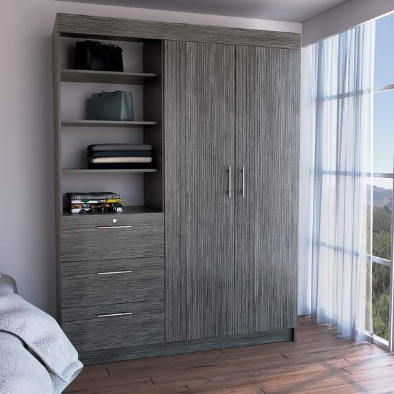 TUHOME Laska Storage Cabinet Engineered Wood Gray