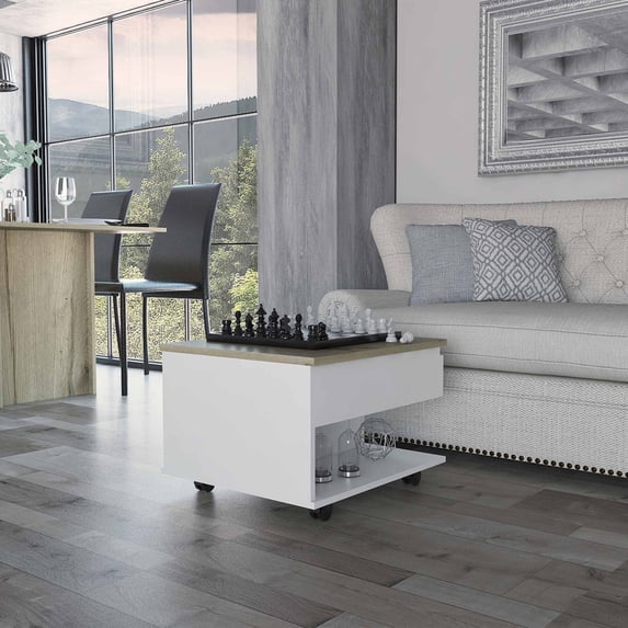 TUHOME Luanda Lift Top Coffee Table Engineered Wood in Multi-color