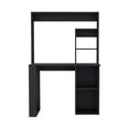 thumbnail image 1 of TUHOME Maine Desk With Hutch    Engineered Wood Desks in  Black, 1 of 5