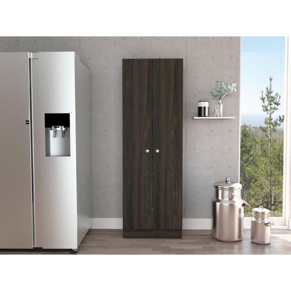 TUHOME Lambardi Tall Pantry Cabinet, 71.1" Freestanding Kitchen Pantry with 2 Doors and 4 Adjustable Shelves