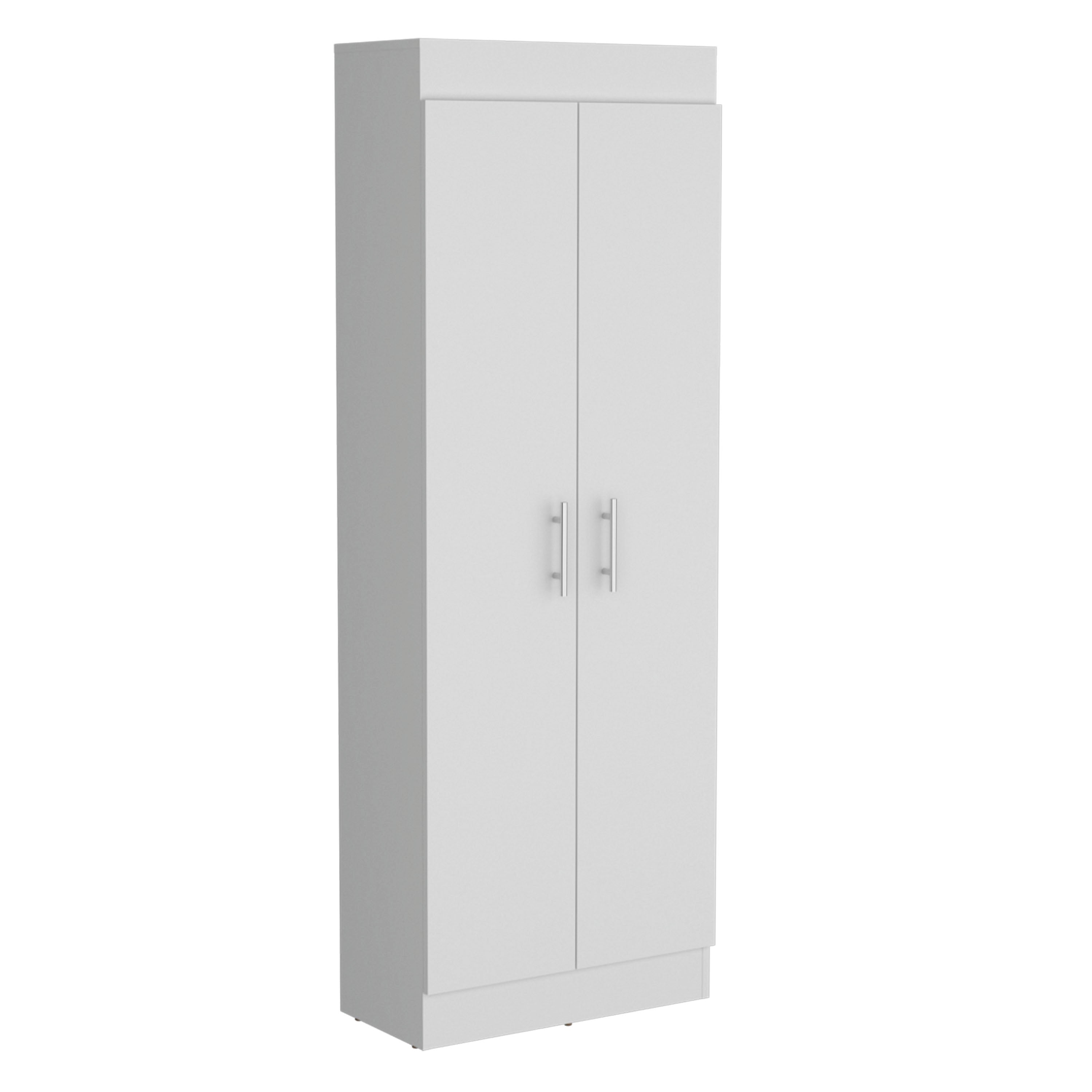 TUHOME Nepal Pantry Cabinet with Two-Door Vertical Storage, Five Spacious Interior Shelves