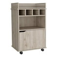 thumbnail image 1 of TUHOME Phoenix Bar Cart  Beige Engineered Wood, 1 of 6
