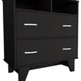 thumbnail image 1 of TUHOME Portanova Two Drawer Dresser - Black  Engineered Wood, 1 of 11