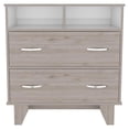 thumbnail image 1 of TUHOME Portanova Two Drawer Dresser - Light Gray Engineered Wood, 1 of 9