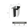 thumbnail image 1 of TUHOME White Plastic Mini Trash Can For Kitchen Garbage Bin 1.6 Gallon X1Un, 1 of 3