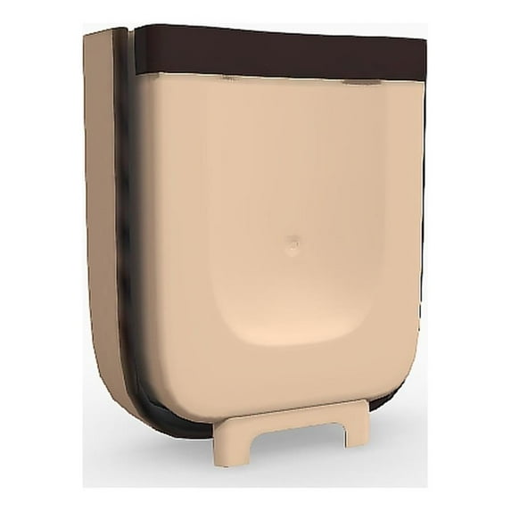 TUHOME plastic Brown Mini Trash Can For Kitchen Garbage Bin 1.6 Gallon X1Un