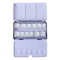 TUIBELY 12Grids Watercolor Palette with Lid Simple Water Color Case Box