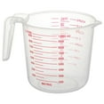 TUIBELY 1L Clear Plastic Measuring Cup with Scale for Mixing Paint