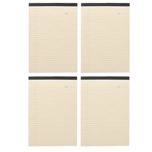TUIBELY 4Pcs A4 Ruled Writing Note Pad Tear Off To Do List Grocery Memo