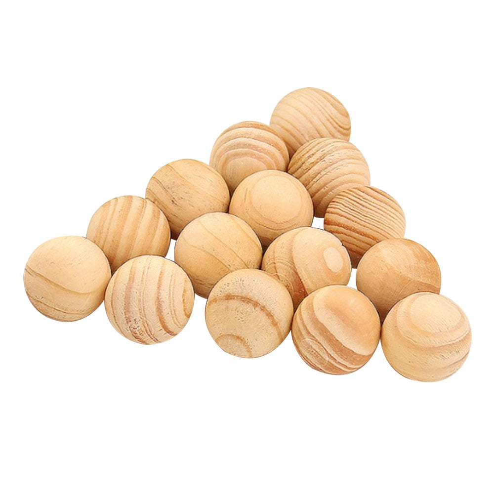 TUIBELY 50pcs Cedar Balls for Moth Protection in Drawers and Bags