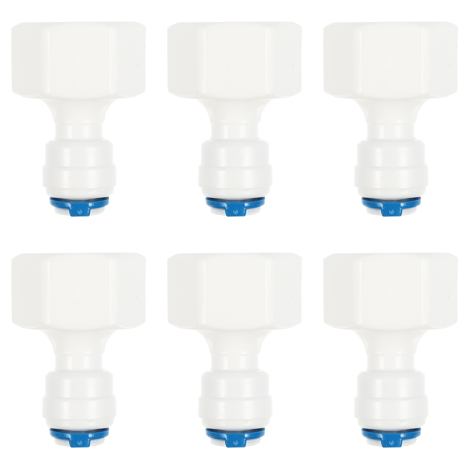 TUIBELY 6pcs Water Filter Fitting Adapter Plastic Filter Plumbing Quick