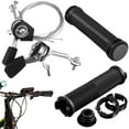 TUIBELY Black Bike Lever Shifters with Handle Grips for MTB and Road