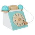 TUIBELY Classic Wooden Telephone Traditional Pretend Rotary Number Dial