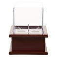 TUIBELY Clear Acrylic Baseball Display Case with Wood Base for