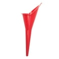 TUIBELY Long Funnel for Car Oil Fluids Gas Lubricant Red
