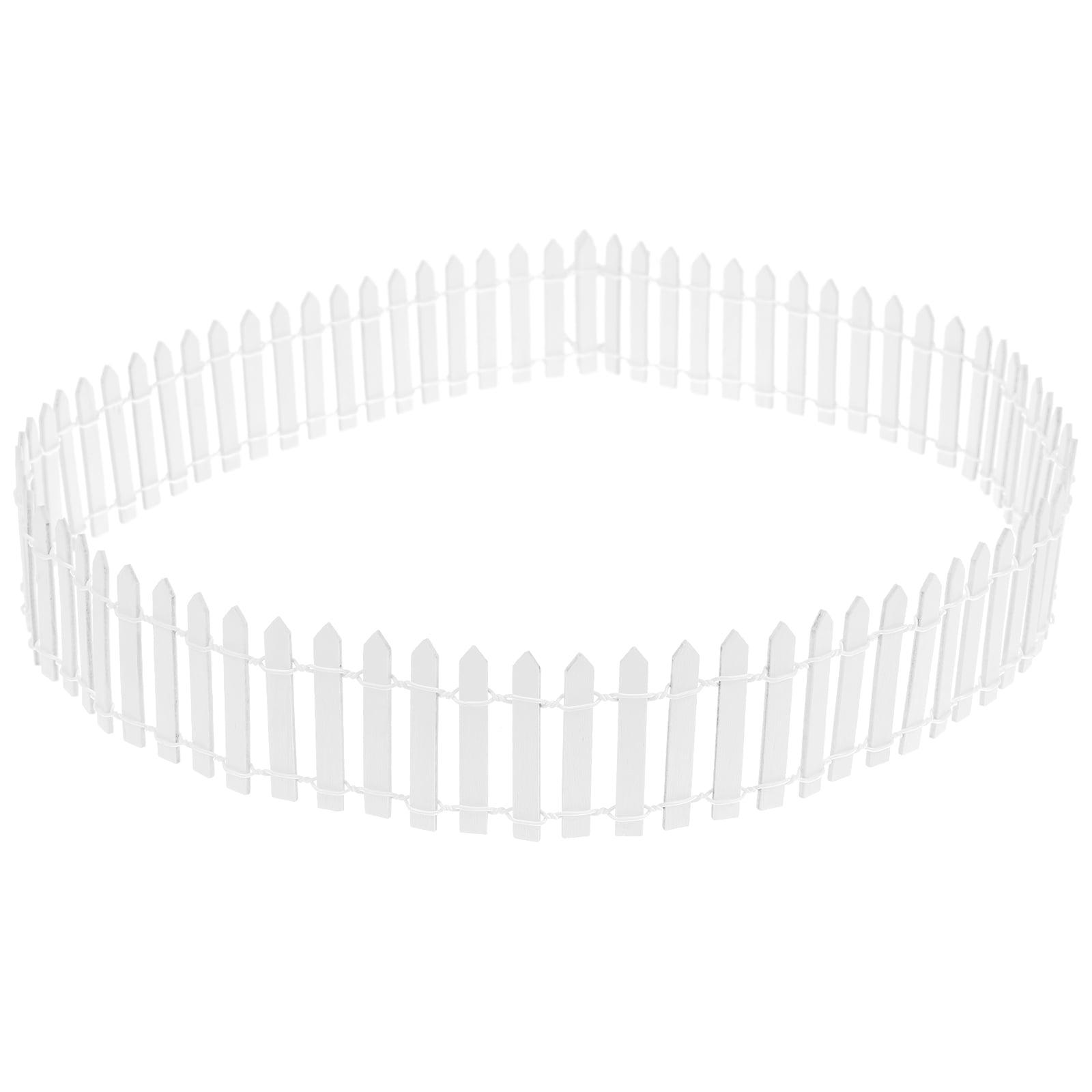 TUIBELY Mini Fairy Garden Fence DIY Wood Picket Micro Ornament Trim