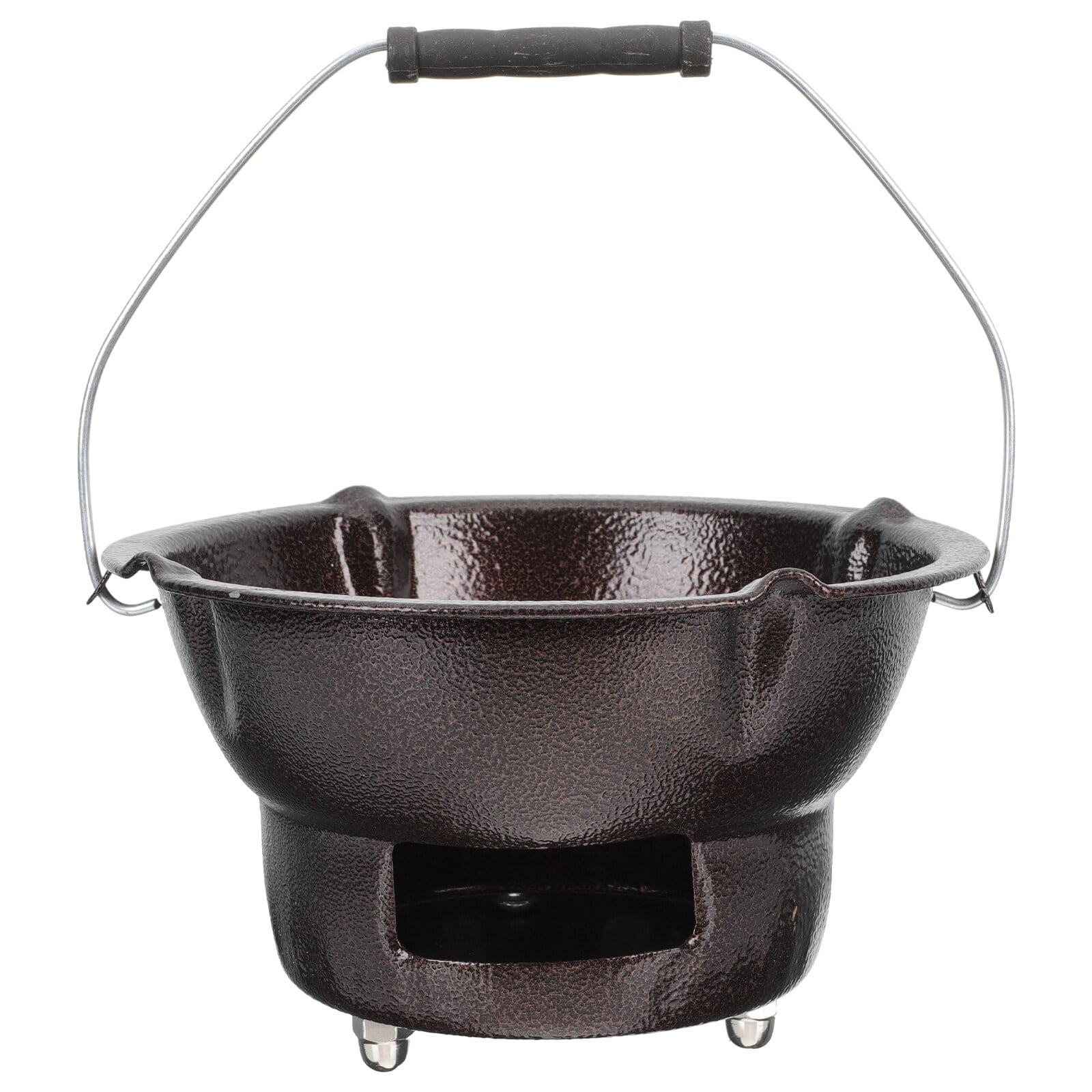 TUIBELY Portable Charcoal Grill Cast Iron Tabletop BBQ Stove Barbecue