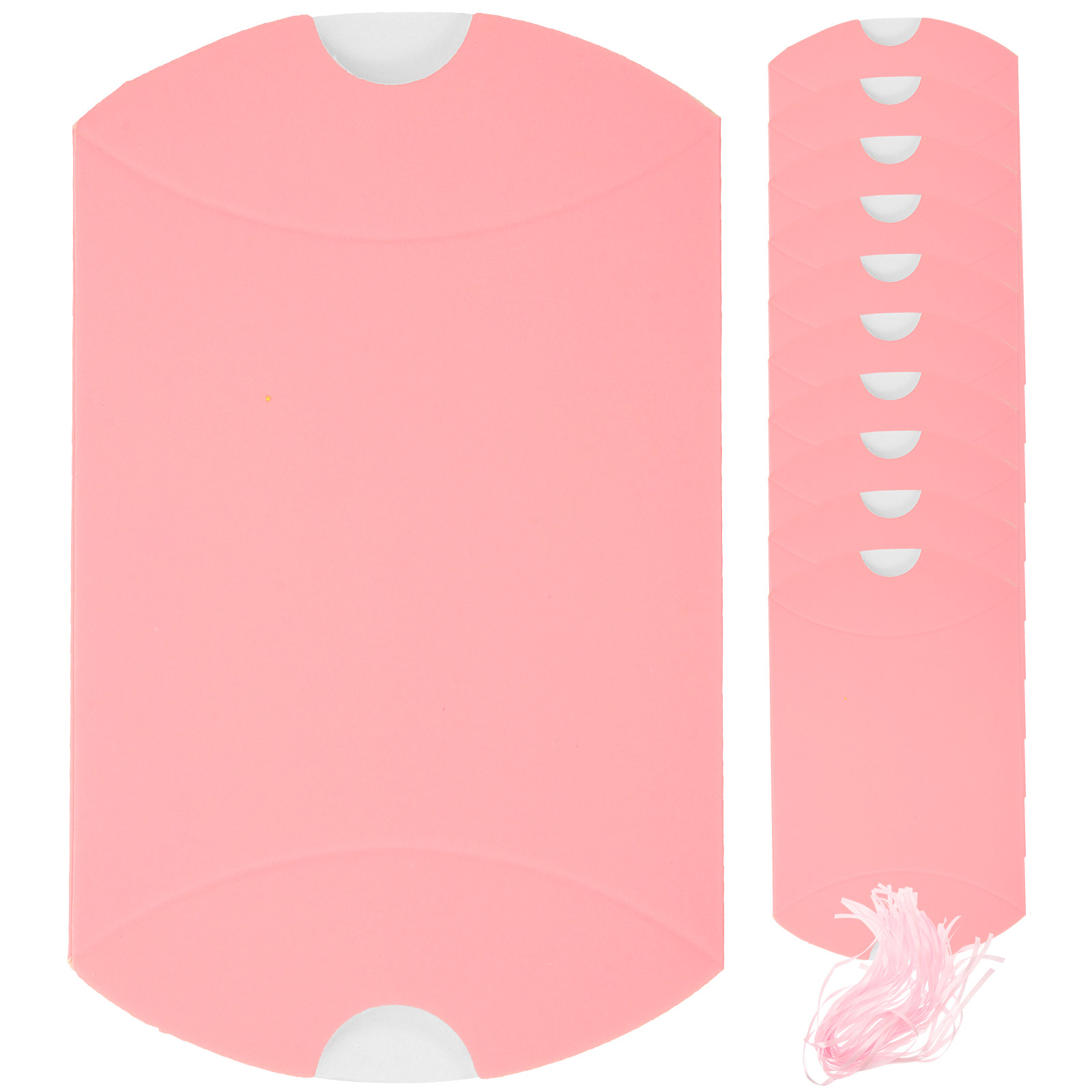 TUIBELY ULTNICE 100pcs/50 Sets Paper Pillow Candy Boxes with Ribbons