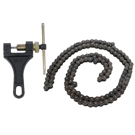 TUIBELYN 1 Set 420 Motorcycle Link Chain Dirt Bike Chain with Chain Splitter Breaker